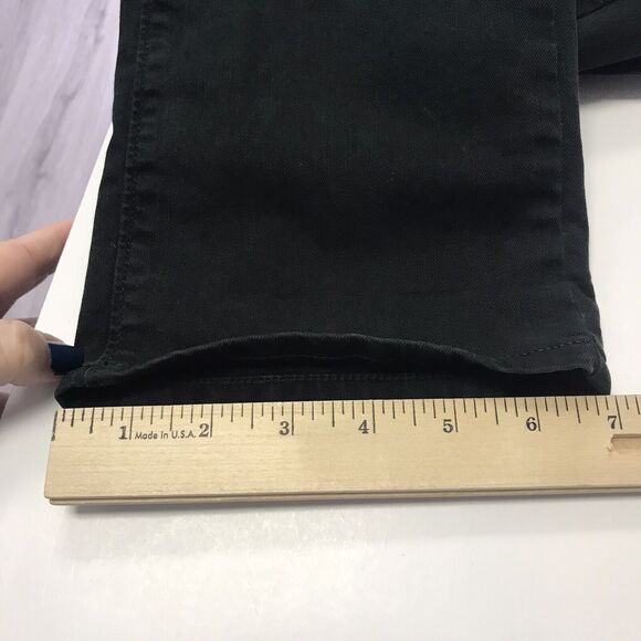 LOFT Slim Jeans Womens 10 30 Dark Green Flat Front Stretch Skinny Mid Rise - Picture 12 of 12